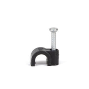 Black Round Cable Clips 5mm - Pack of 100