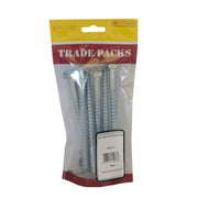 Coach Screws - M12 x 150mm - Zinc Plated - Packs of 6 - Pack of 5