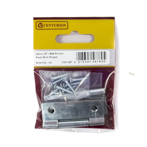 50mm ZP Steel Butt Hinge (1 pair)