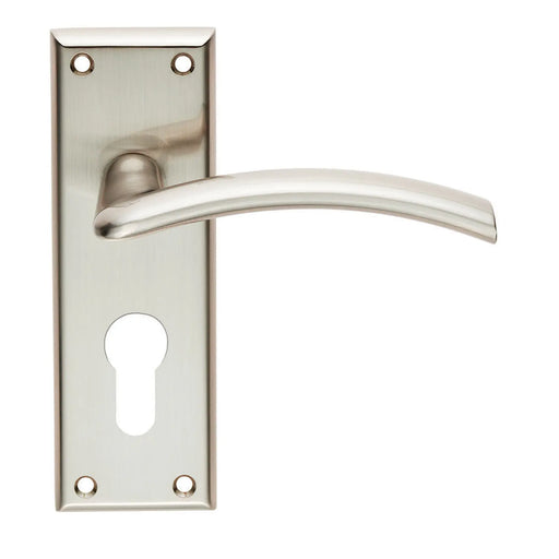 Trenta Lever On Face-Fix Backplate - Euro 47.5Mm - Satin Nickel