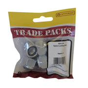 Nylon Locking Nuts - Zinc Plated - M16 - Pack of 6