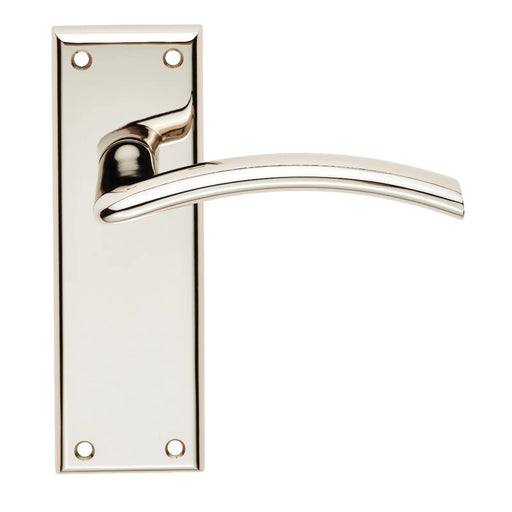 Trenta Lever On Face-Fix Backplate - Latch - Retail Pack - Polished Nickel