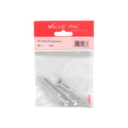 M8 x 70mm ZP Coach Screws (Pack of 2) - Pack of 10