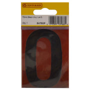 75mm Black Helvetica Bold Condensed Style Vinyl Letter O - Pack of 10
