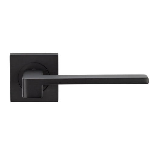 Equi Lever On Sprung Push-On Square Rose - Matt Black