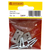 Steel Butt Hinges, 25mm - Pack of 5