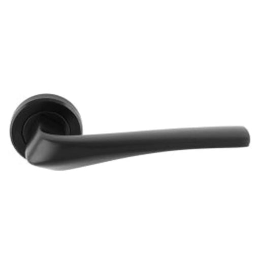 Pronta Lever On Sprung Screw-On Round Rose - Matt Black