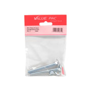 M8 x 75mm ZP Small Carriage Bolts & Nuts (Pack of 2) - Pack of 10