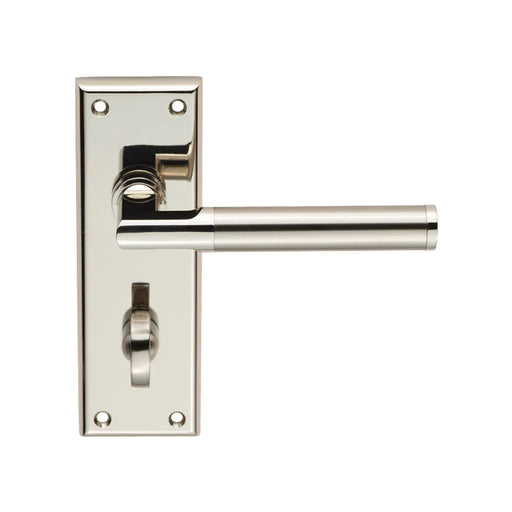 Sessanta Lever On Face-Fix Backplate - Bathroom 57Mm - Retail Pack - Polished Nickel/Satin Nickel