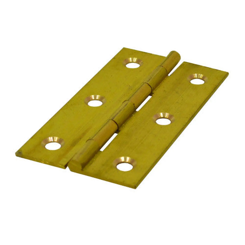Solid Drawn Brass Butt Hinges, Self Colour, 51mm x 29mm - Pack of 10