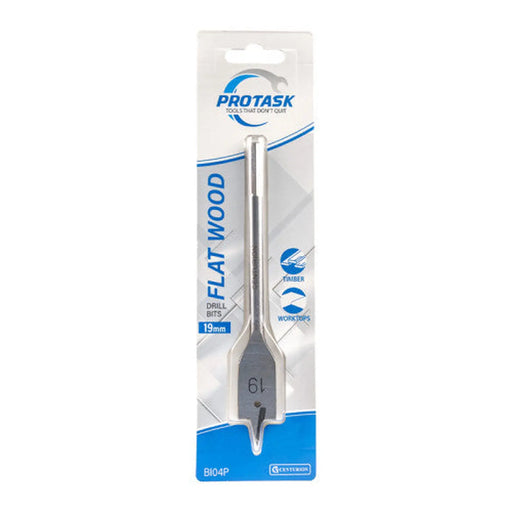 Protask 19mm Fast Cutting Flat Wood Bit - Pack of 5