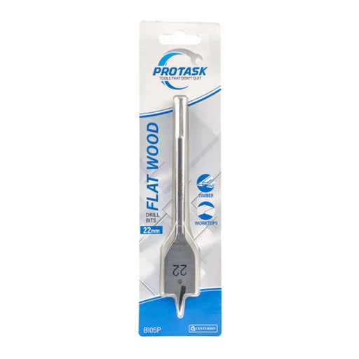 Protask 22mm Fast Cutting Flat Wood Bit - Pack of 5