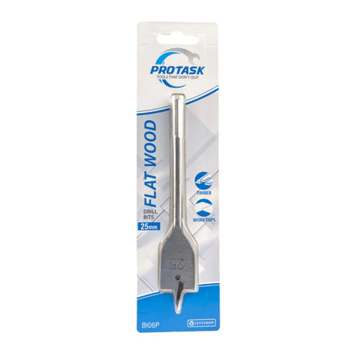 Protask 25mm Fast Cutting Flat Wood Bit - Pack of 5