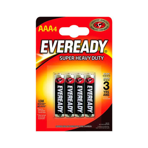 Eveready S3927 AAA Super Zinc Batteries, 4 Pack - Pack of 12
