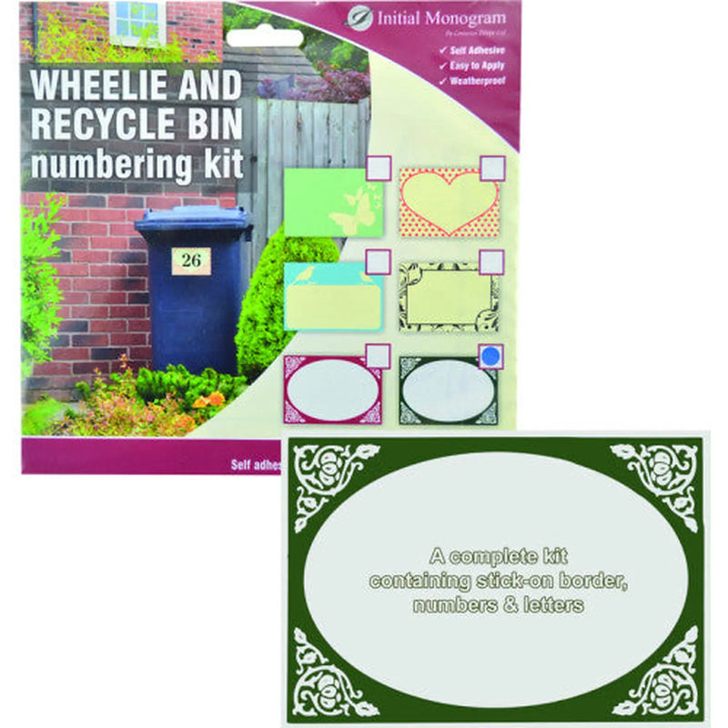 Wheelie Bin Number Kit Victorian Green - Sign/Stickers - Pack of 5