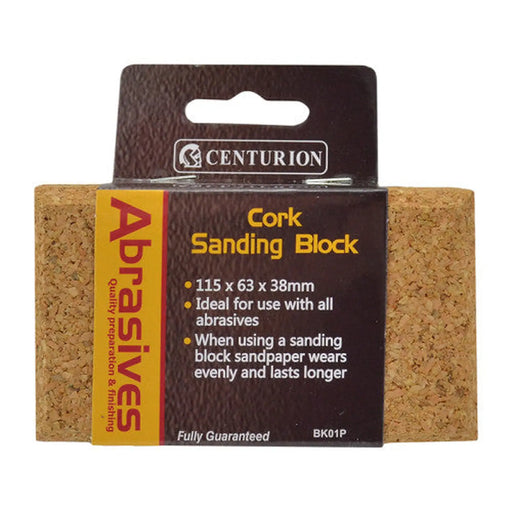 Abrasives Cork Sanding Block, 115 x 63mm - Pack of 5