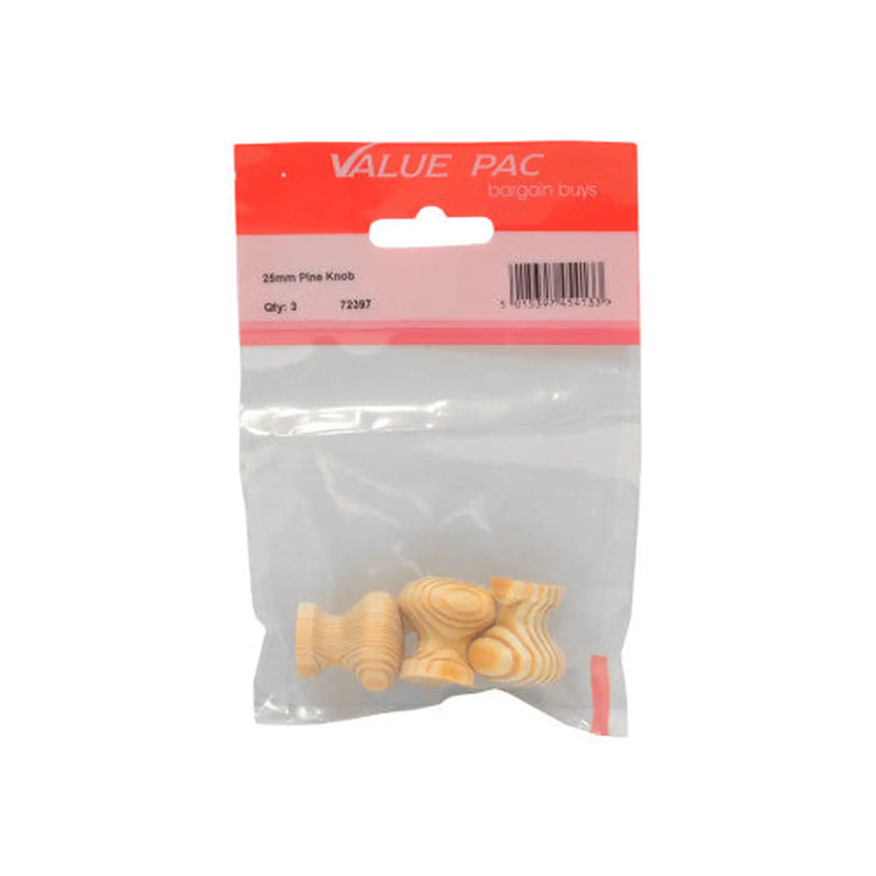 25mm Pine Knob (Pack of 2) - Pack of 10
