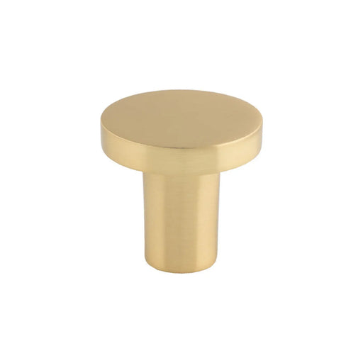 Circular Cupboard Knob 26Mm Dia - SATIN BRASS 26