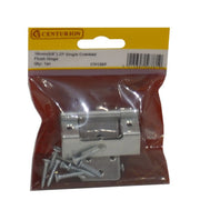 Single Cranked Steel Flush Hinges, Zinc Plated, 51mm x 16mm - Pack of 5