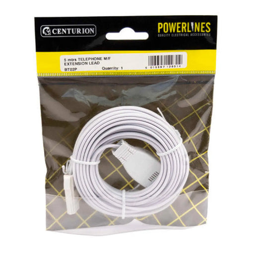Telephone Extension Lead, 5m - Pack of 5