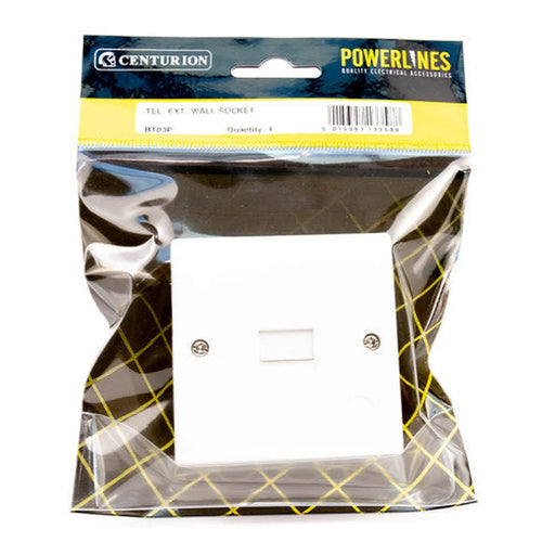 Surface Mounted Secondary Telephone Wall Socket - Pack of 3
