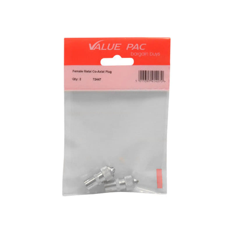 Female Metal Co-Axial Plug - Pack of 10