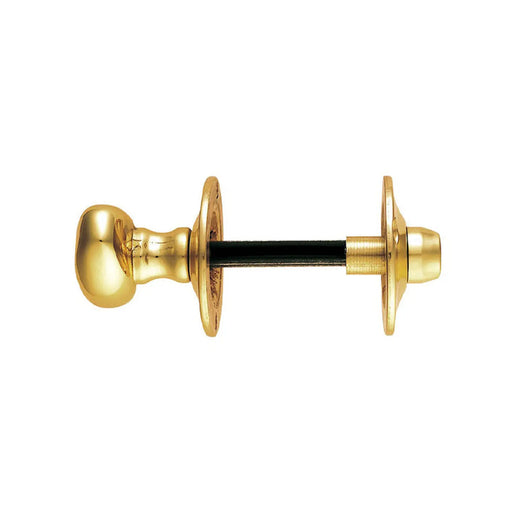Turn & Release To Suit Bathroom Lock / Oval Turn - Polished Brass 32MM