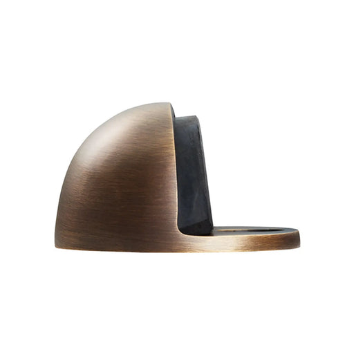 Floor Mounted Oval Doorstop - Antique Brass