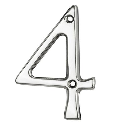 Numeral Face Fix (No.4) - Polished Chrome 76MM