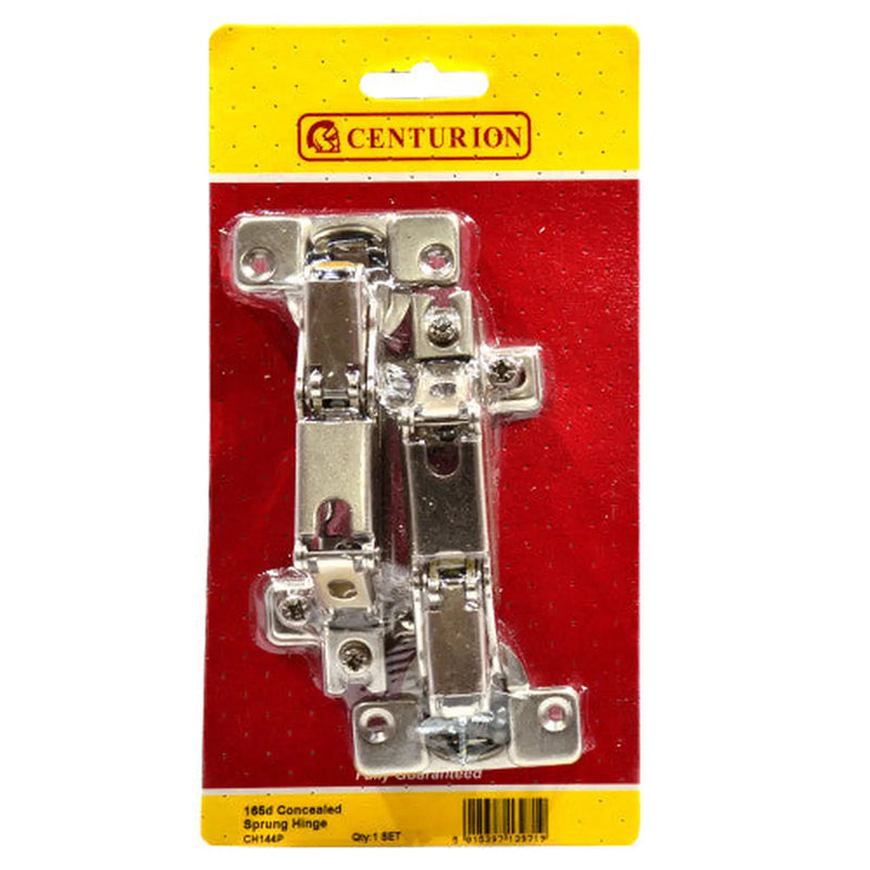 Slide On Sprung Concealed Hinges 165°, Nickel plated, 35mm - Pack of 3