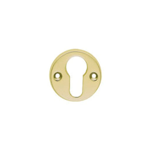 Escutcheon - Euro Profile On Face Fix Round Rose - Polished Brass 45MM