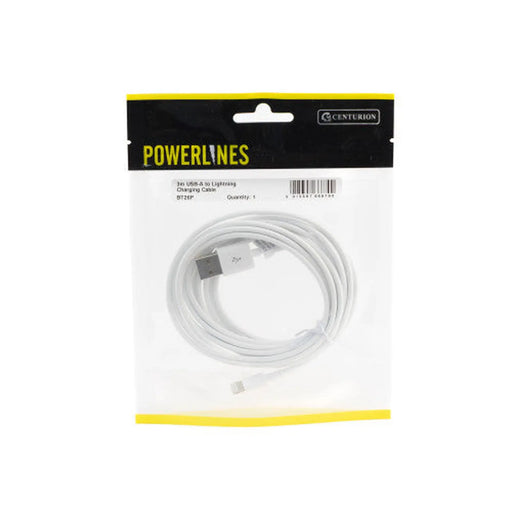 USB-A to Lightning Charging Cable - 3m - Pack of 3