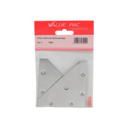 83mm x 83mm ZP Flat Corner Plate 2pk - Pack of 10