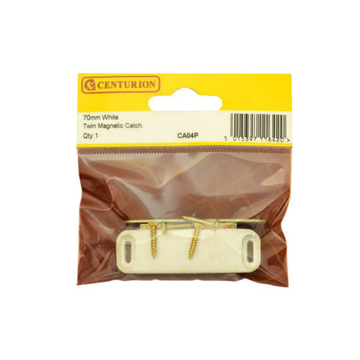 70mm White Twin Magnetic Catch - Pack of 5