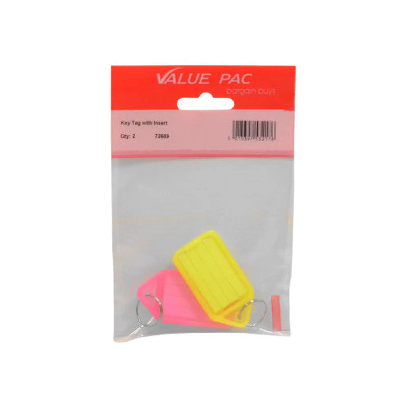 Key Tag with Insert 2pk - Pack of 10