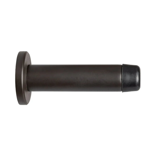 72 X 32Mm Wall Mounted Doorstop On Rose - Concealed Fix - Matt Bronze