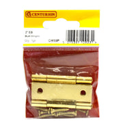 Steel Butt Hinges, Brassed, 50mm - Pack of 5