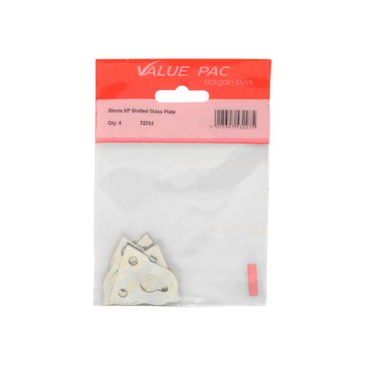 38mm NP Slotted Glass Plate (Pack of 4) - Pack of 10