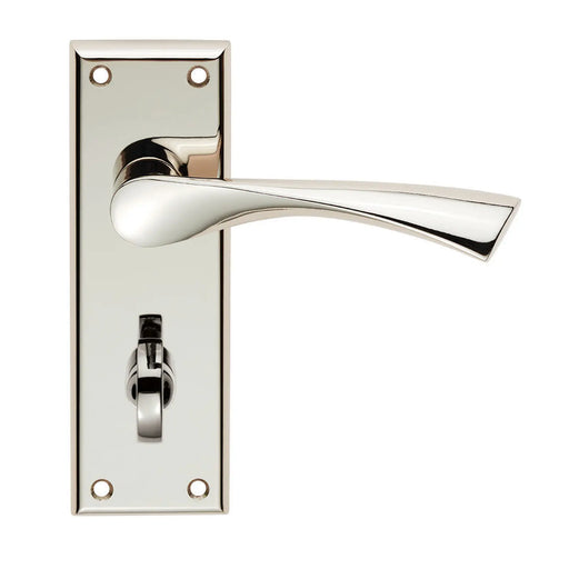 Venti Lever On Face-Fix Backplate - Bathroom 57Mm - Polished Nickel