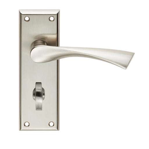 Venti Lever On Face-Fix Backplate - Bathroom 57Mm - Satin Nickel