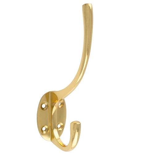 Victorian Hat & Coat Hook - Polished Brass 127MM