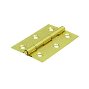 Steel Butt Hinges, Brassed, 75mm - Pack of 10