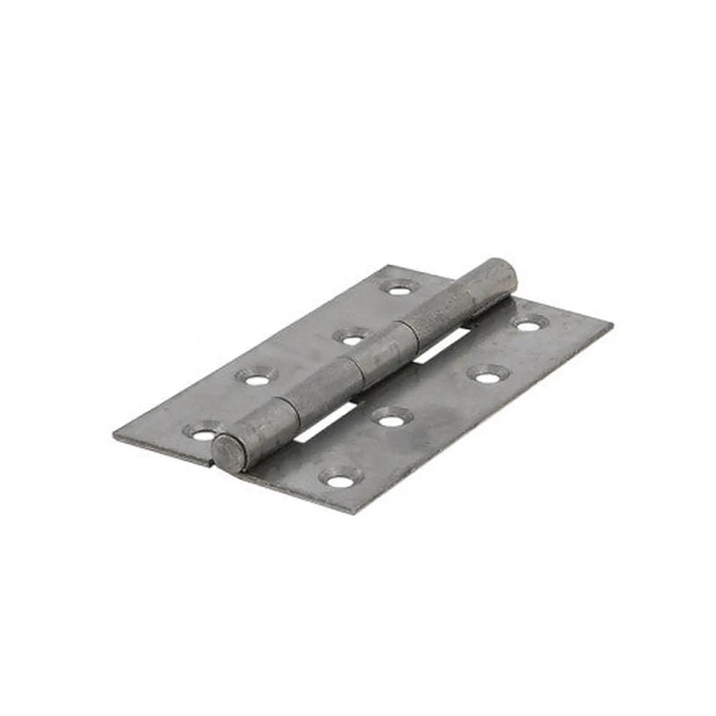 Uncranked Light Steel Butt Hinges, Self Colour, 100mm - Pack of 5