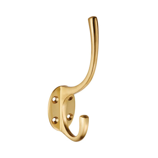 Victorian Hat & Coat Hook - Satin Brass