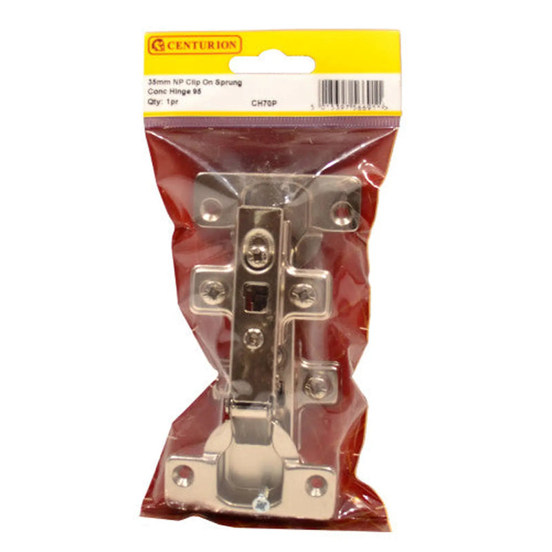 35mm NP Clip On Sprung Conc Hinge 95 Deg (1 pair) - Pack of 5