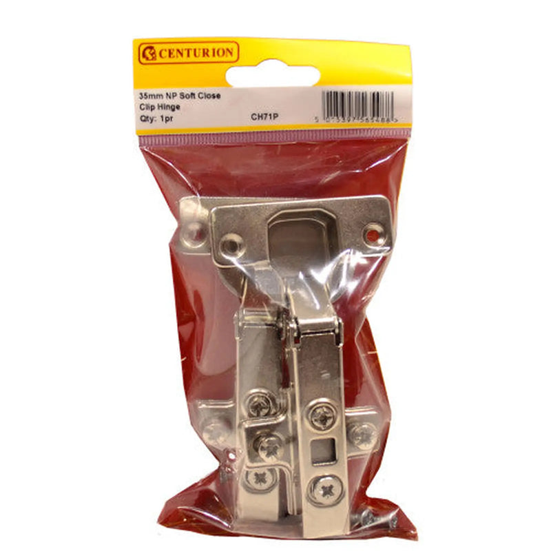35mm NP Soft Close Clip On Sprung Conc Hinge 95 Deg (1 pair) - Pack of 5