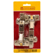 Soft Close Clip On Sprung Concealed Hinges 165°, Nickel Plated, 35mm - Pack of 3