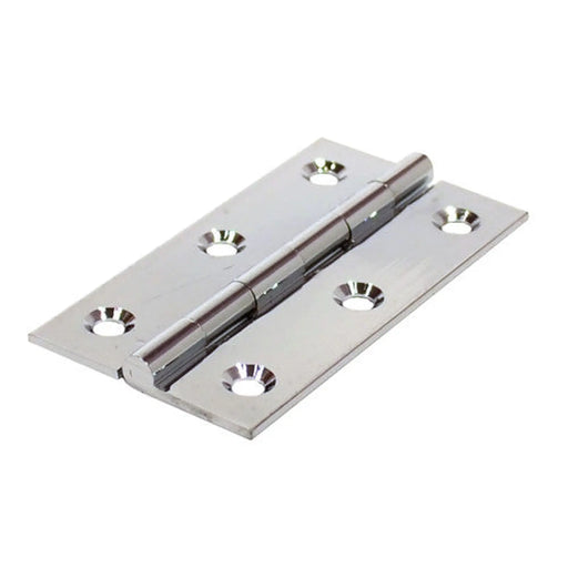 Solid Drawn Brass Butt Hinges, Chrome Plated, 76mm x 41mm - Pack of 10