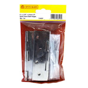 4" x 2 3/8" x 2.4mm CP Solid Drawn Butt Hinges (1 pair) - Pack of 3