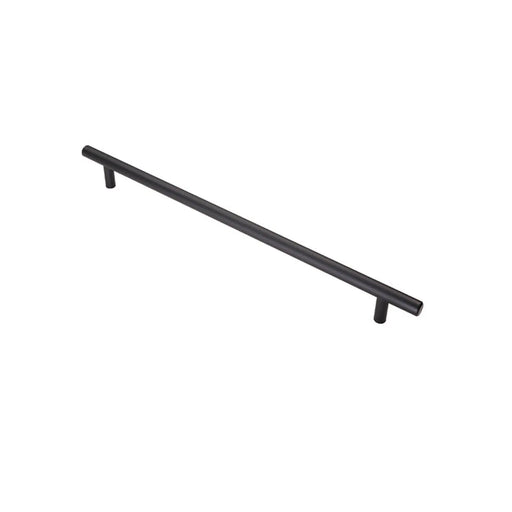 12Mm Dia. T-Bar Pull Handle - 288Mm C/C - Bolt Through Fixing - Matt Black 288mm c/c